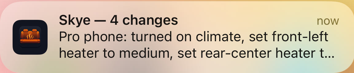 Push notification showing guest activity
